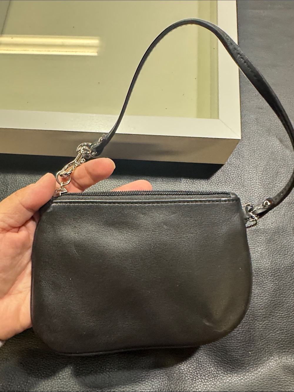 Coach Black Leather Wristlet Clutch with Tag - Picture 6 of 6
